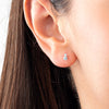 Mini Duo Natural Diamond Earrings White Gold