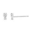 Mini Duo Natural Diamond Earrings White Gold