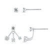 Trio Natural Diamond Raindrop Earrings White Gold