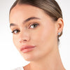 Natural Diamond Circular Halo Earrings White Gold