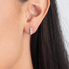 Petite Trio Natural Diamond Bar Earrings White Gold