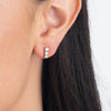 Petite Trio Natural Diamond Bar Earrings Yellow Gold