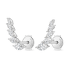 Angel Wings Natural Diamond Earrings White Gold