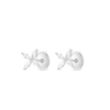 Natural Diamond Lily Pad Earrings White Gold