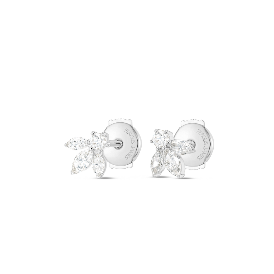 Pixie Wing Natural Diamond Earrings White Gold