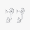 Pear Shaped Natural Diamond Slider Earrings White Gold