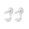 Marquise Shaped Natural Diamond Slider Earrings White Gold