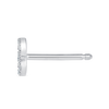 B Letter Natural Diamond Single Stud Earring White Gold