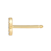 B Letter Natural Diamond Single Stud Earring Yellow Gold
