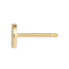 D Letter Natural Diamond Single Stud Earring Yellow Gold