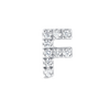 F Letter Natural Diamond Single Stud Earring White Gold