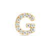 G Letter Natural Diamond Single Stud Earring Yellow Gold