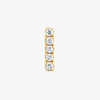 I Letter Natural Diamond Single Stud Earring Yellow Gold