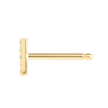 I Letter Natural Diamond Single Stud Earring Yellow Gold