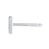 N Letter Natural Diamond Single Stud Earring White Gold
