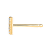 N Letter Natural Diamond Single Stud Earring Yellow Gold