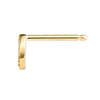 O Letter Natural Diamond Single Stud Earring Yellow Gold