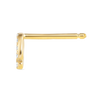 Q Letter Natural Diamond Single Stud Earring Yellow Gold