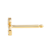 S Letter Natural Diamond Single Stud Earring Yellow Gold