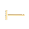 U Letter Natural Diamond Single Stud Earring Yellow Gold