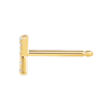 Y Letter Natural Diamond Single Stud Earring Yellow Gold