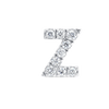 Z Letter Natural Diamond Single Stud Earring White Gold