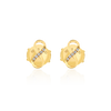 Infinity Natural Diamond Stud Earrings Yellow Gold