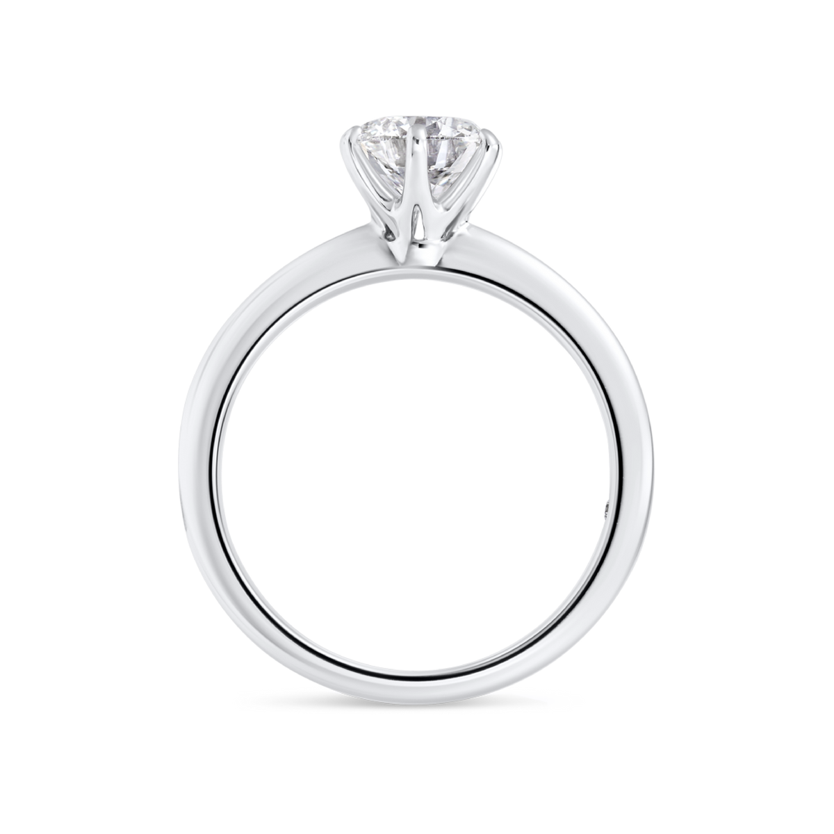 1 Carat Lab-Grown Round Knife-Edge Solitaire White Gold