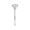 1 Carat Natural Round Knife-Edge Solitaire White Gold Ring