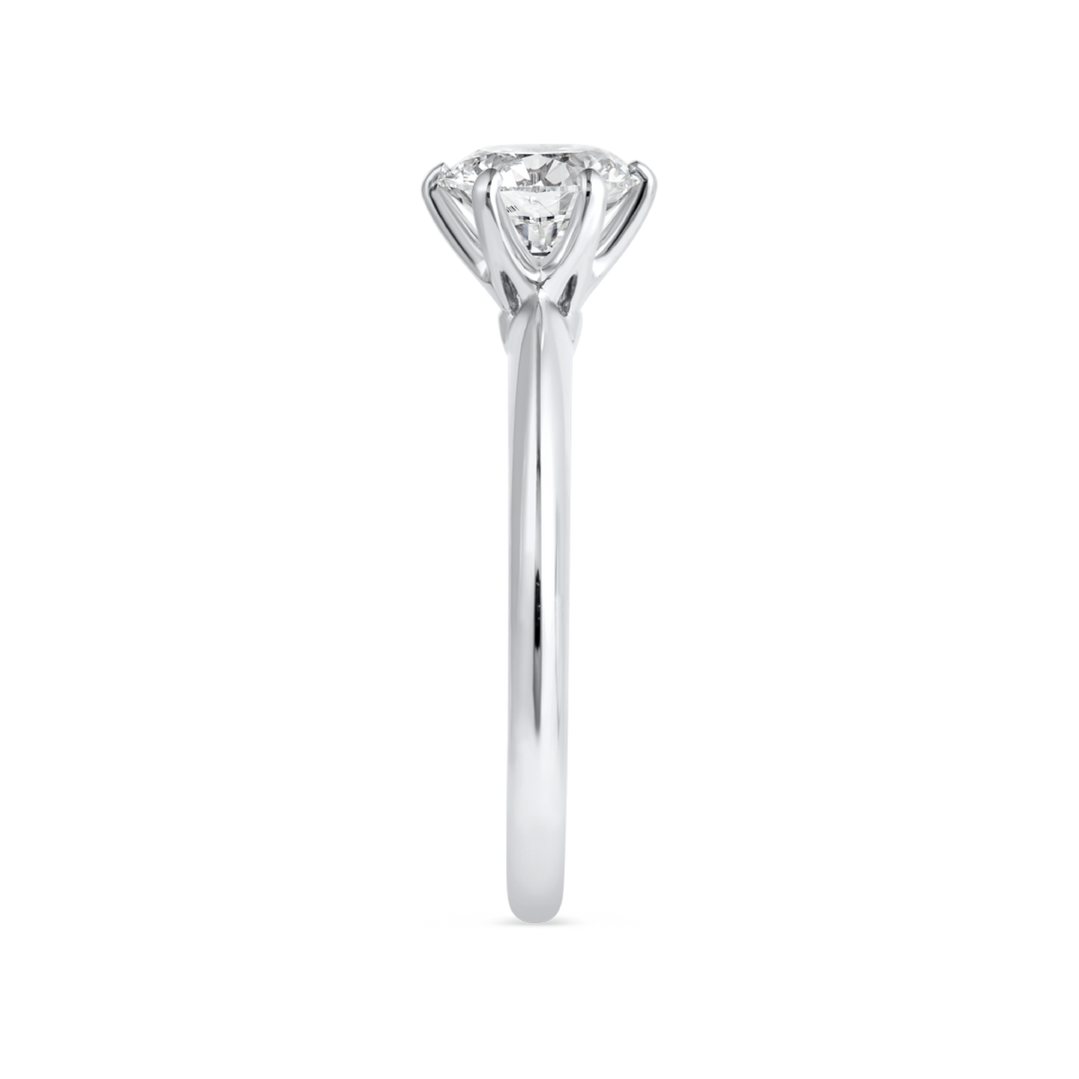 1 Carat Lab-Grown Round Knife-Edge Solitaire White Gold