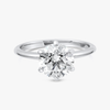 2 Carat Lab-Grown Round Knife-Edge Solitaire White Gold Ring