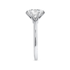 2 Carat Lab-Grown Round Knife-Edge Solitaire White Gold Ring