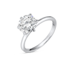 2 Carat Lab-Grown Round Knife-Edge Solitaire White Gold Ring