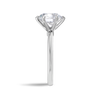 3 Carat Natural Round Knife-Edge Solitaire White Gold Ring