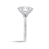 4 Carat Natural Round Knife-Edge Solitaire White Gold Ring