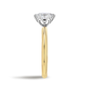 1 Carat Lab-Grown Round Knife-Edge Solitaire Yellow Gold