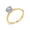 1 Carat Natural Round Knife-Edge Solitaire Yellow Gold