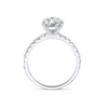2 Carat Natural Pear Diamond Band White Gold Ring