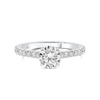 1 Carat Lab-Grown Round Diamond Band White Gold Ring