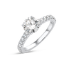 1 Carat Natural Round Diamond Band White Gold Ring