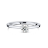 0.3 Carat Natural Round Classic Solitaire White Gold Ring