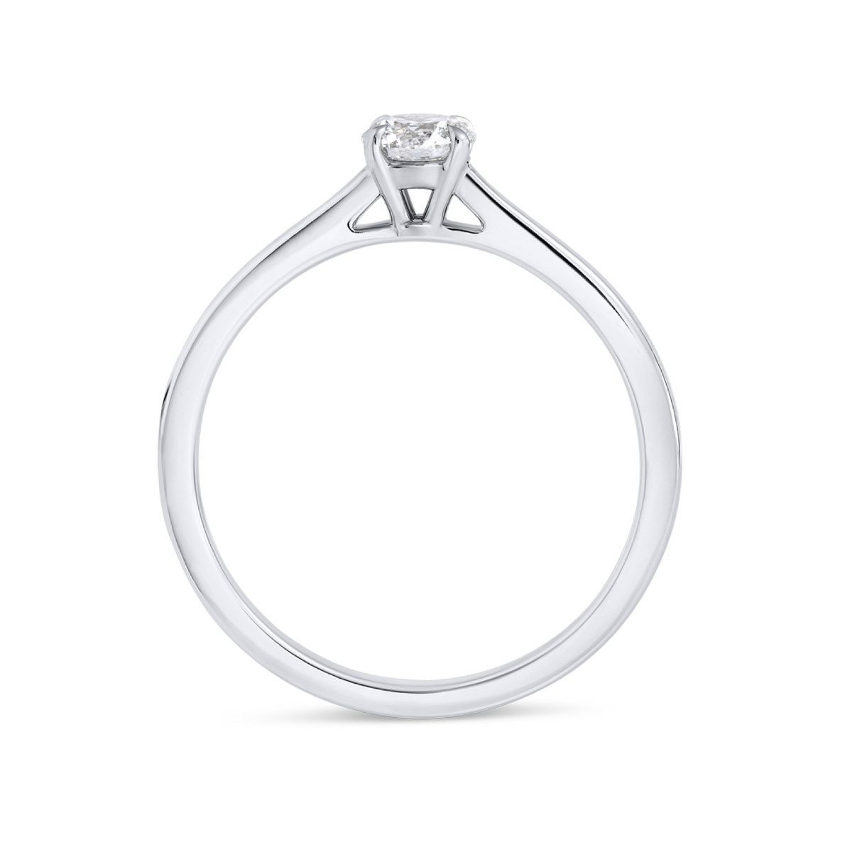 0.3 Carat Lab-Grown Round Classic Solitaire White Gold Ring