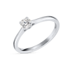 0.3 Carat Natural Round Classic Solitaire White Gold Ring