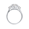 1.5 Carat Lab-Grown Round Classic Trilogy With Side Rounds White Gold Ring