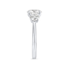 1.5 Carat Lab-Grown Round Classic Trilogy With Side Rounds White Gold Ring