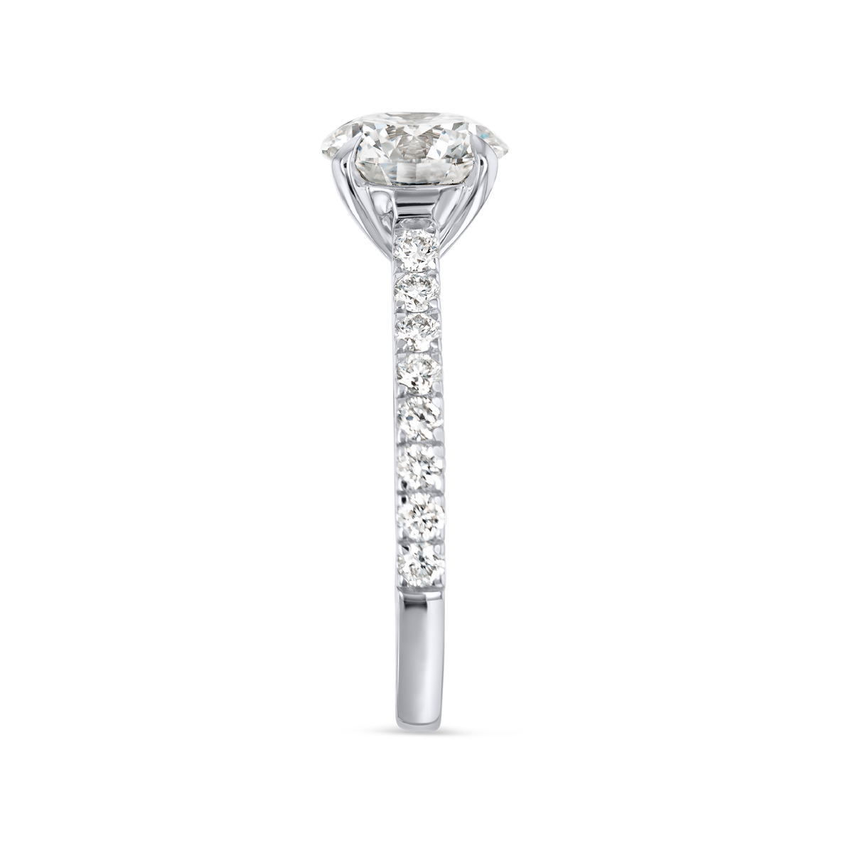 1.5 Carat Lab-Grown Round Diamond Band White Gold Ring