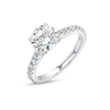 1.5 Carat Natural Round Diamond Band White Gold Ring