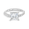 2 Carat Lab-Grown Princess Diamond Band White Gold Ring