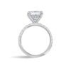 2 Carat Natural Princess Diamond Band White Gold Ring