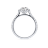 1.5 Carat Natural Oval Halo Diamond Band White Gold Ring